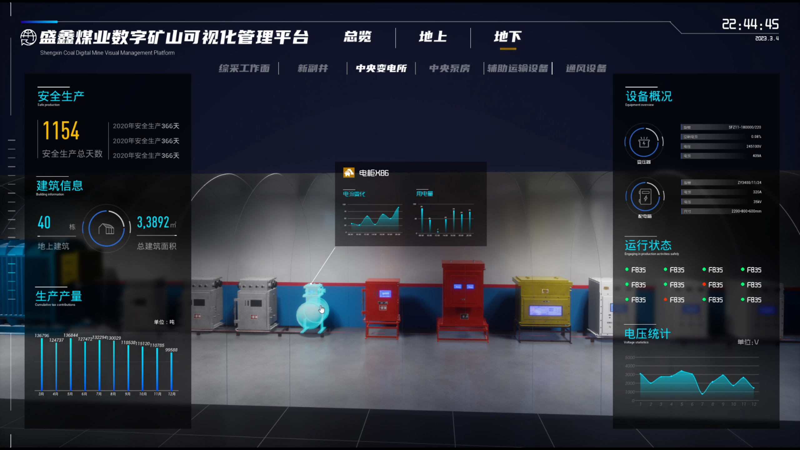 2.4 中央变电所展示图